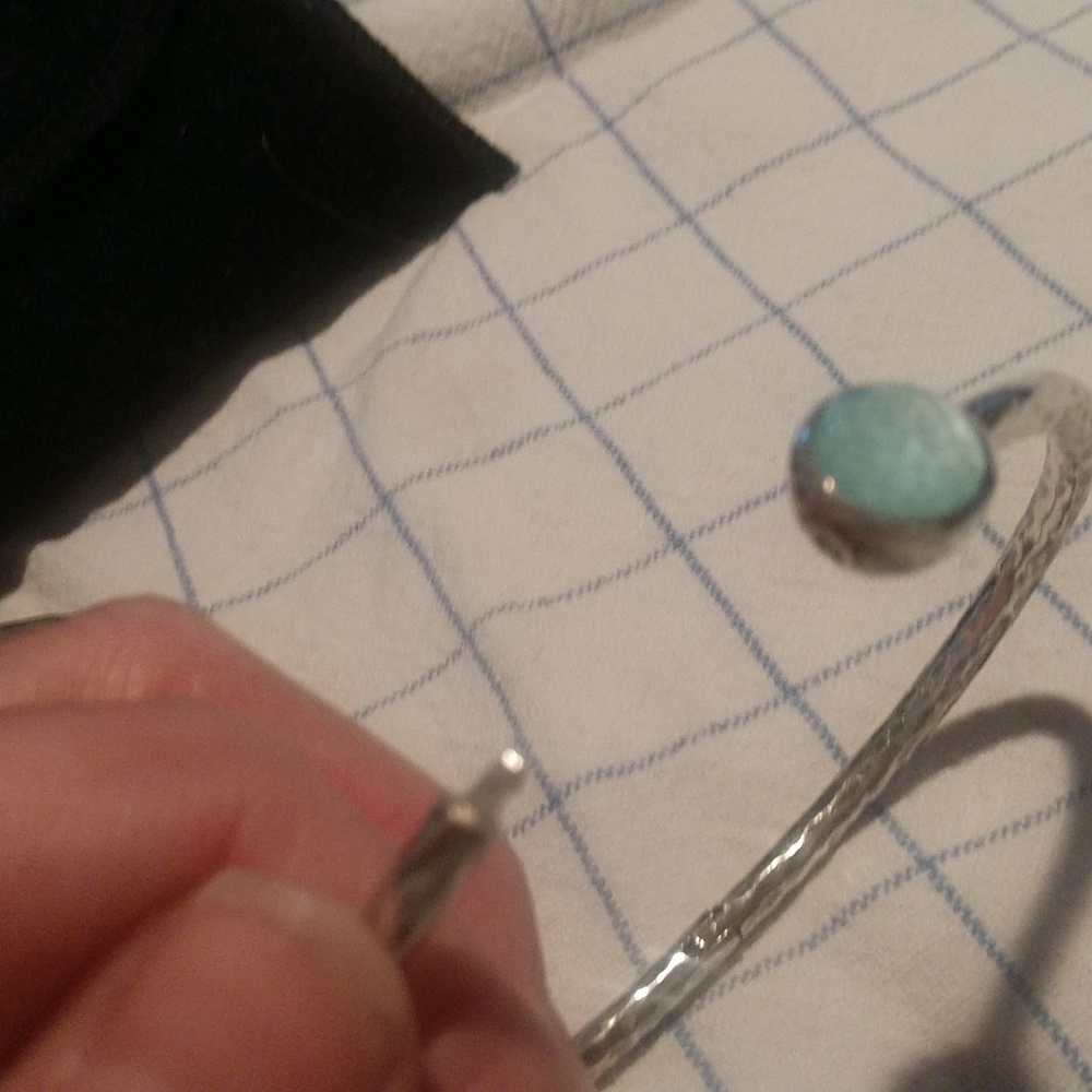 Ippolita Silver Bracelets with greenish blue and peachy Stones - Picture 4 of 15